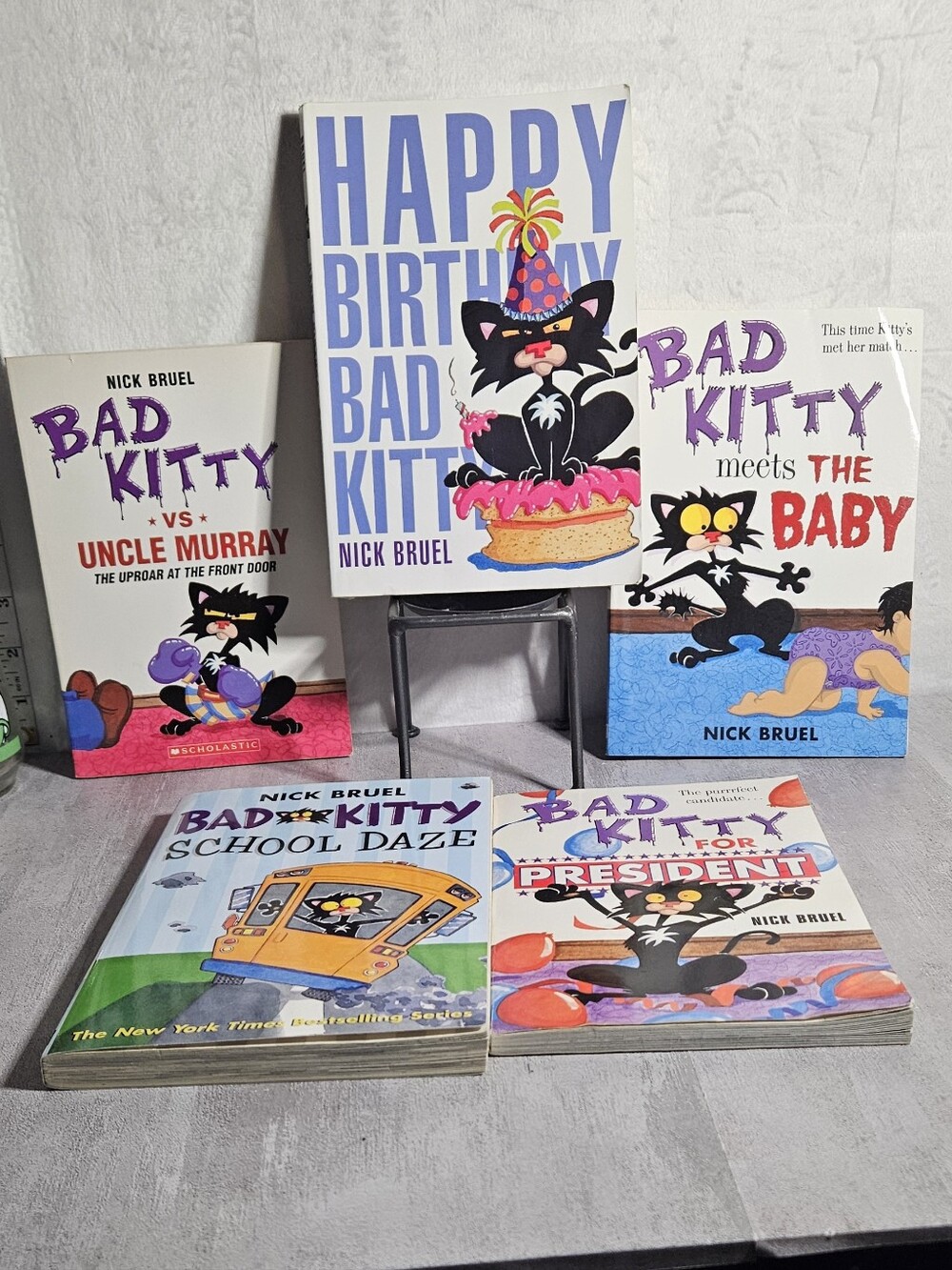 5 First Editiin Bad Kitty Books